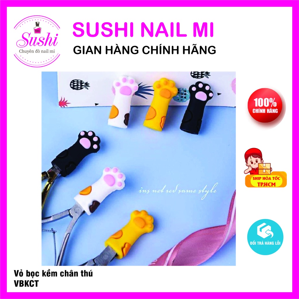 Vỏ bọc đầu kìm hình thú , chân thú cute - Bảo vệ đầu kềm silicon chuyên dụng cho dân làm móng - Sushi nail mi