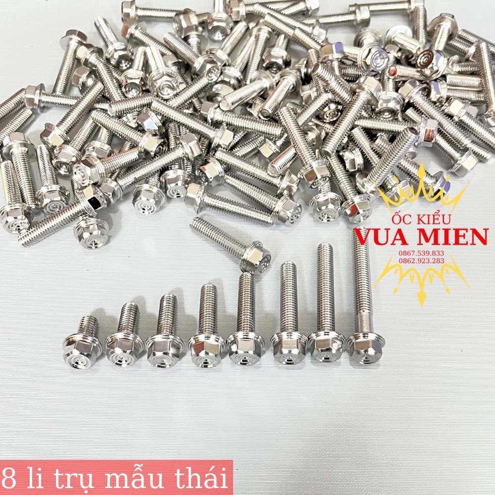 Ốc 8 li trụ Inox 304 mẫu Thái và mẫu M3