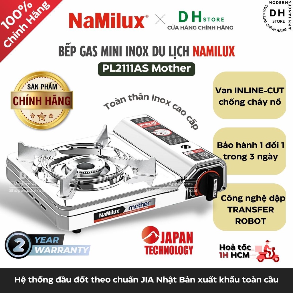 [Chính hãng] Bếp gas mini chống nổ Namilux PL2111AS Pro Mother cao cấp