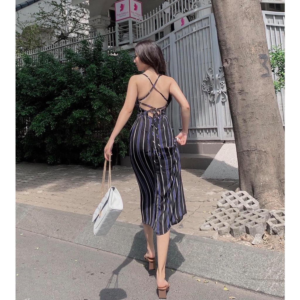 Đầm Midi Đan Lưng Xoè - 1403