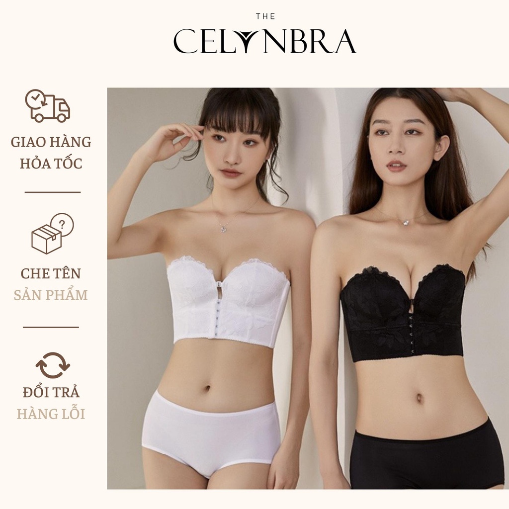 Áo nâng ngực không dây chống tụt khuy cài tạo khe sexy THE CELYNBRA - AL46