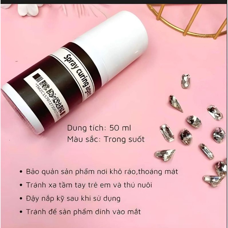 Chai xịt sáng đá khô keo 50ml