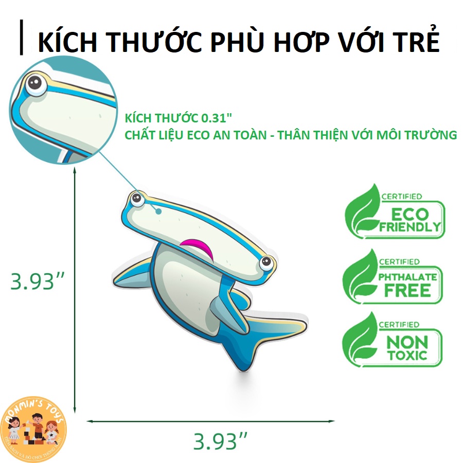 Đồ chơi phòng tắm, chất liệu an toàn cho bé, bám dính được lên tường, nhiều hình ngộ nghĩnh đáng yêu