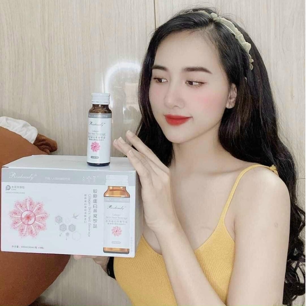 Nước Uống Bổ Sung Collagen Yến Và Tinh Dầu Hoa Anh Thảo RoseBeauty Collagen Bird’s Nest Beverage