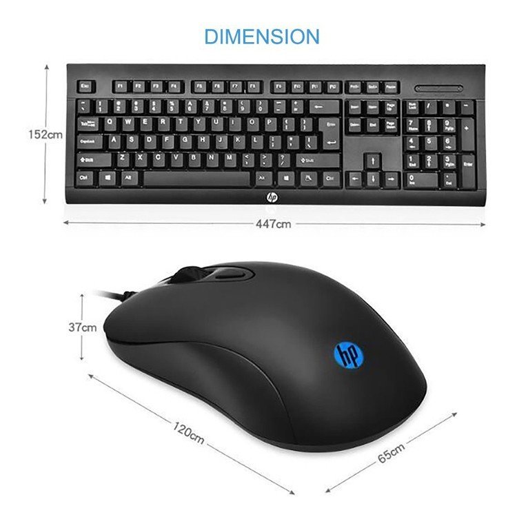 Bộ Bàn Phím Và Chuột HP Có Dây Km100