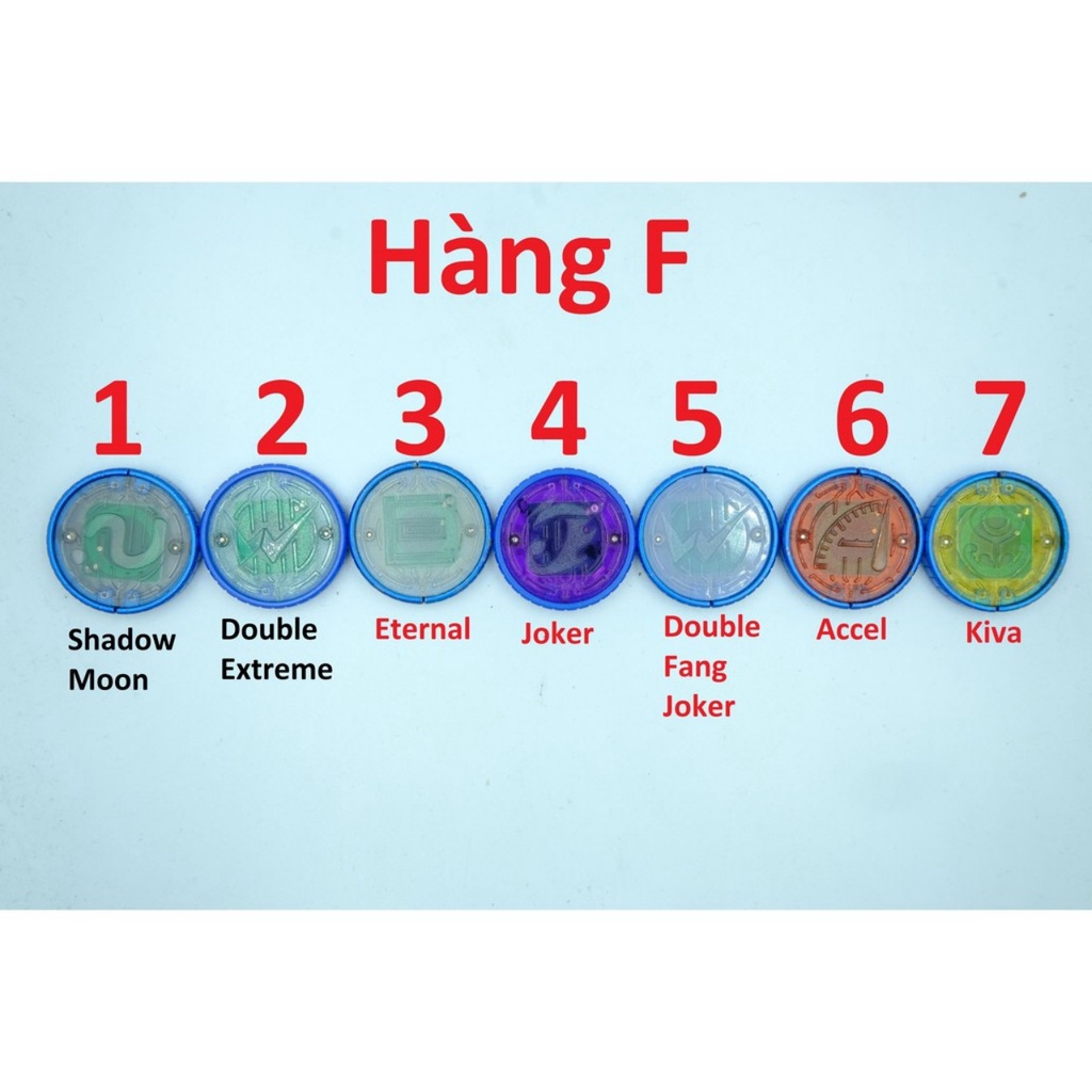 Mô hình OOO O Medal xu Kamen Legend Rider. Chính hãng Bandai Kamen Rider Gashapon Candy Toy DX. Like new. Giá rẻ - K15