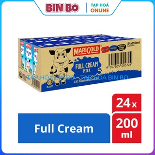 Sữa tươi tiệt trùng Marigold nguyên kem không đường 200ml thùng 24 hộp