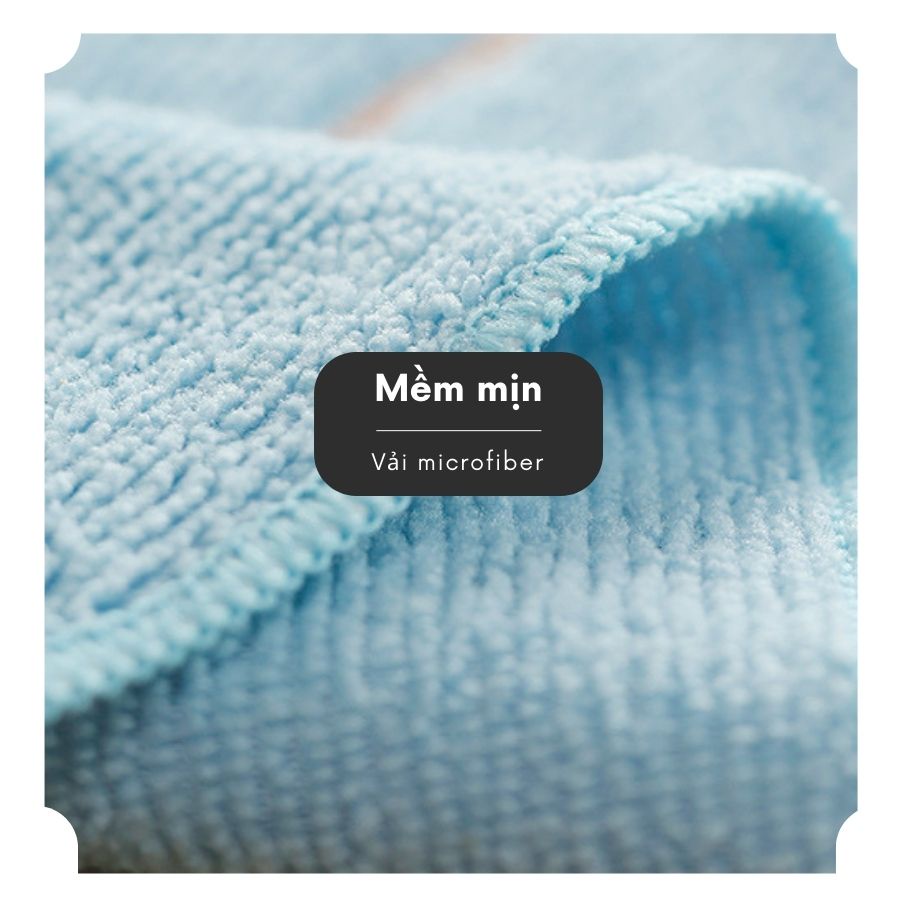 Khăn lau bếp đa năng siêu thấm microfiber FEEKA, khăn lau cửa kính xe ô tô cao cấp xinh xắn có móc treo