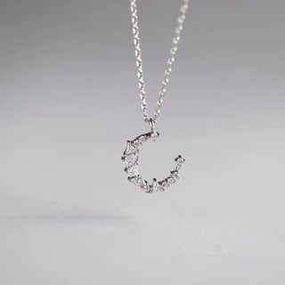 Dây chuyền trăng khuyết đá pha lê lấp lánh