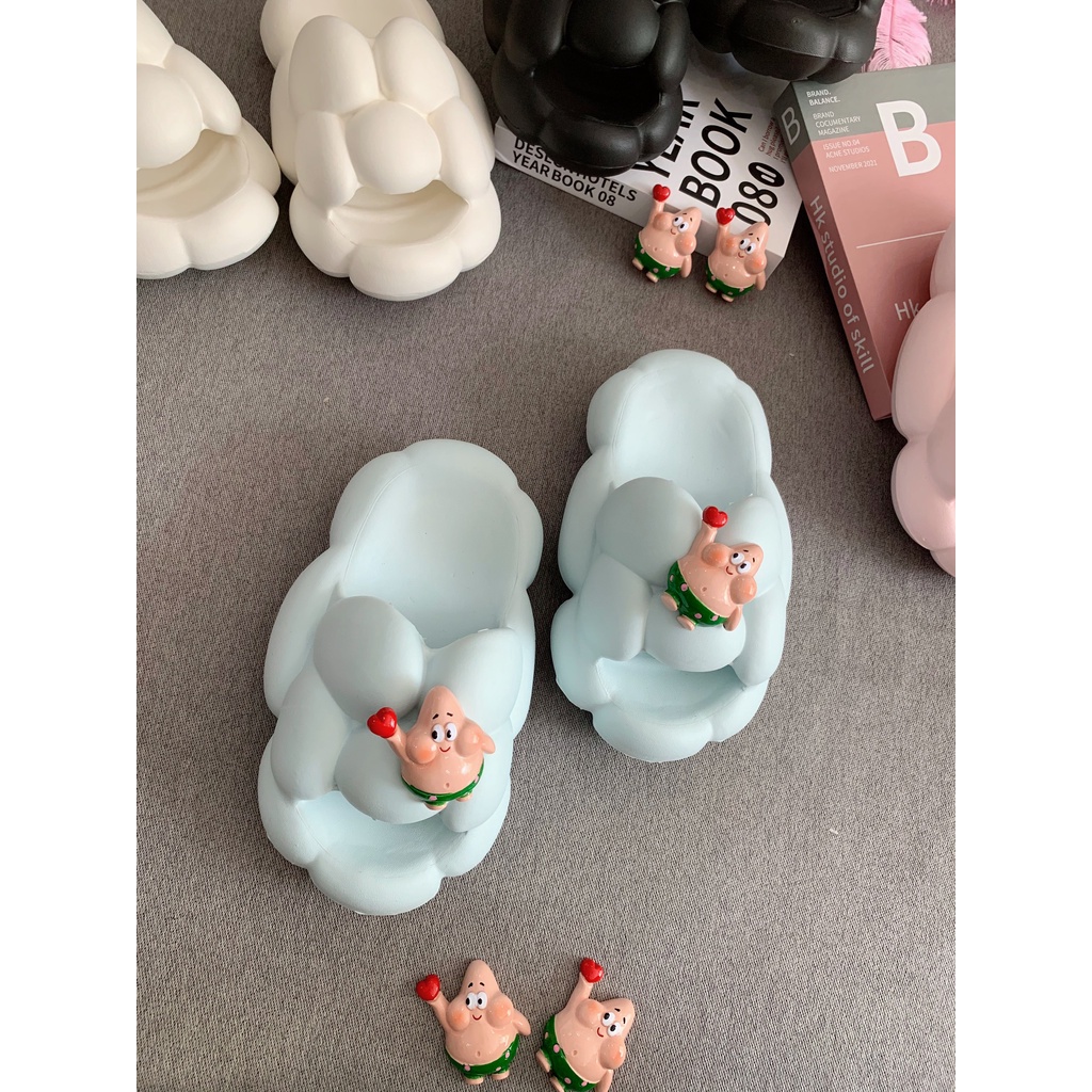JY123A2-Dép cao su quai ngang thiết kế họa tiết 3D thời trang nữ độc đáo cá tính phù hợp nhiều outfit khác nhau