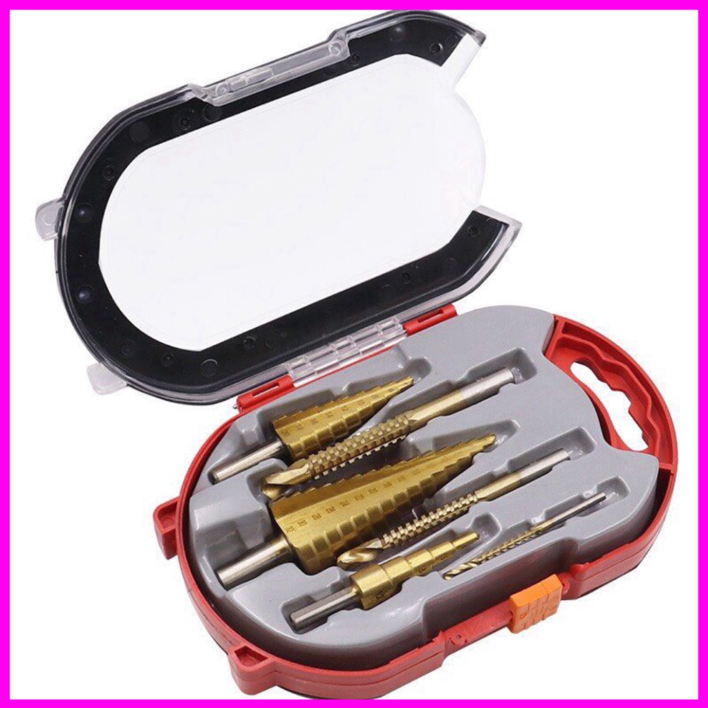 Mũi khoan inox,Mũi khoan sắt 4-32mm kèm bộ mũi khoan gỗ 3-6-8 hàng cao cấp đa năng