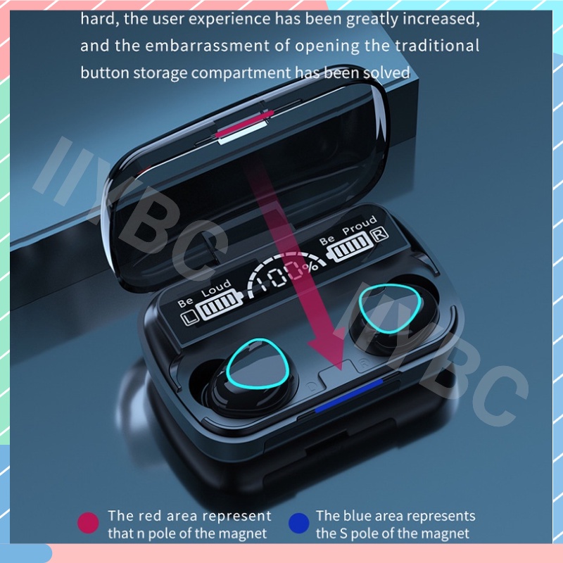 SAMSUNG Tai Nghe Bluetooth TWS M10 / M20 / F9-TWS Dung Lượng Pin Sạc Dự Phòng Cho IOS / Android / Xiaomi / Vivo / Huawei / oppo