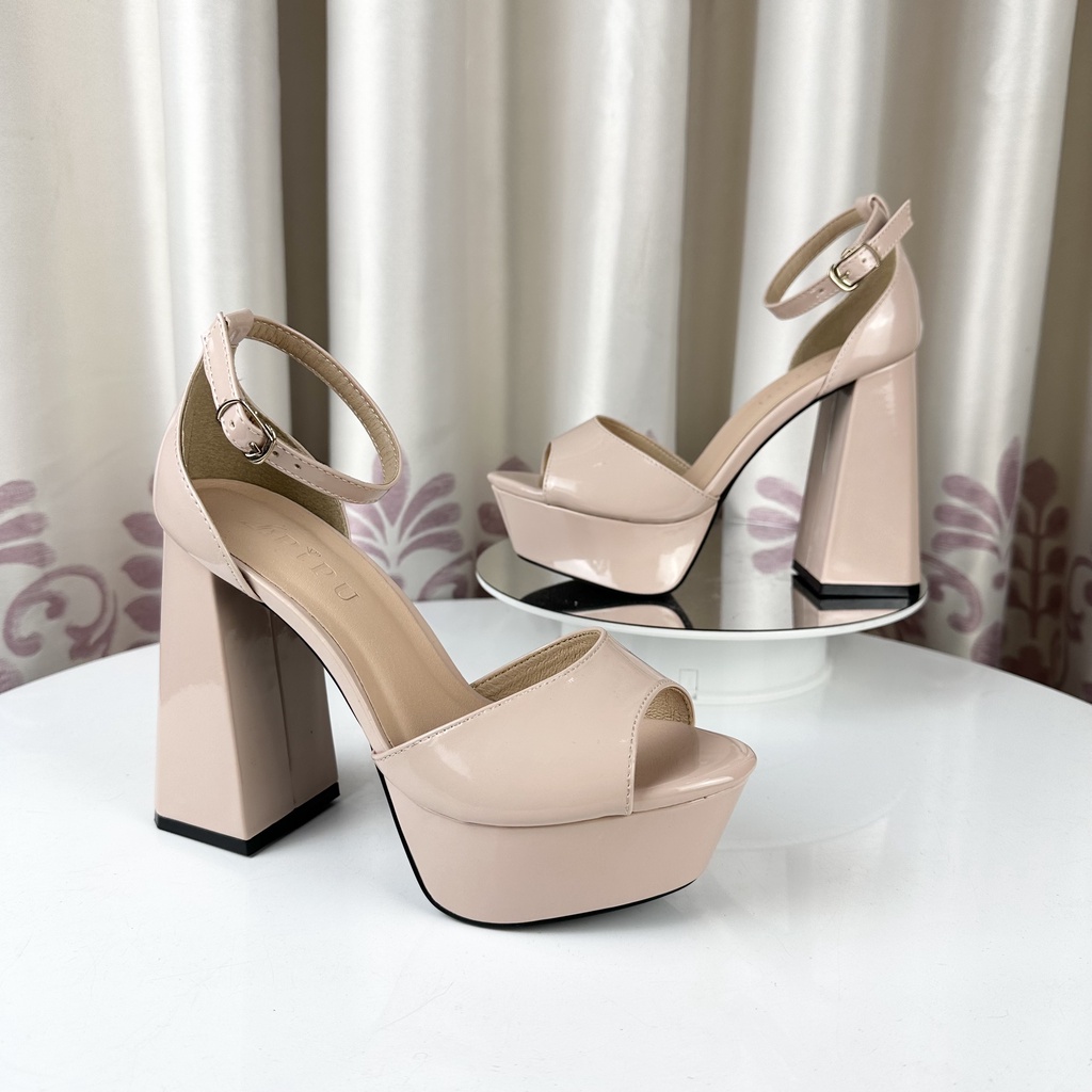 Giày cao gót đế đúp cm,sandanl cao gót nữ trên 10cm,giày cưới,hoa hậu catwalk