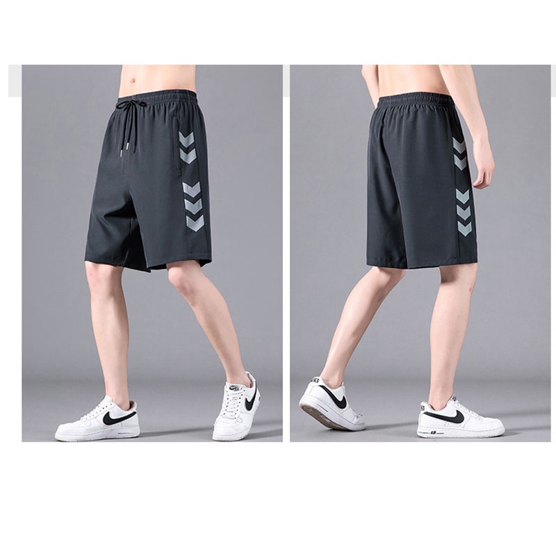 Quần Short Thể Thao Vải Mỏng Nhanh Khô In Họa Tiết Kiểu Hàn Quốc Thời Trang Mùa Hè Cho Nam