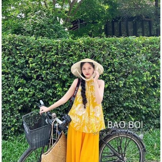 Rập giấy thiết kế, Rập set bộ yếm quần rộng nữ tính, Rập giấy A0 cắt sẵn