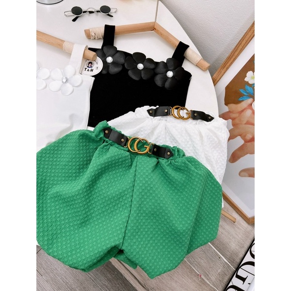 Set bộ 2 dây quần phồng kute cho bé gái