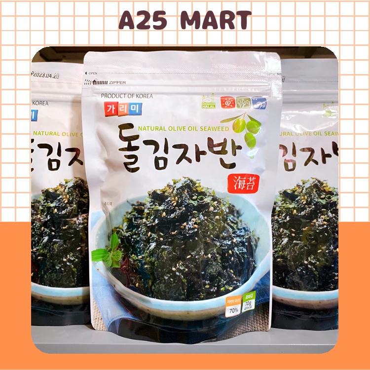 Rong Biển Trộn Cơm Garimi Hàn Quốc Gói 70g, Rong Biển Ăn Liền Rắc Cơm Dầu Oliu