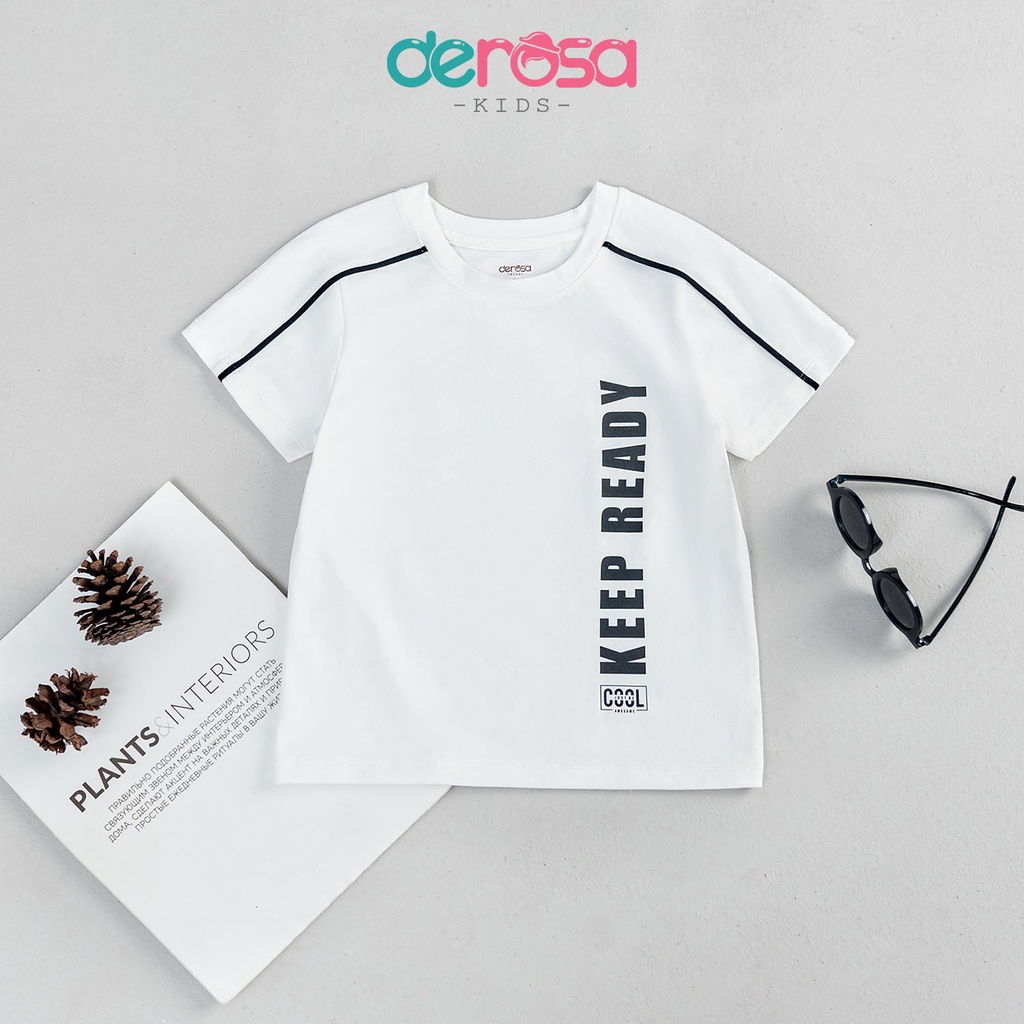 Áo cộc tay cho bé trai mùa hè DEROSA KIDS chất liệu cotton từ 2 đến 6 tuổi DSK23-099A