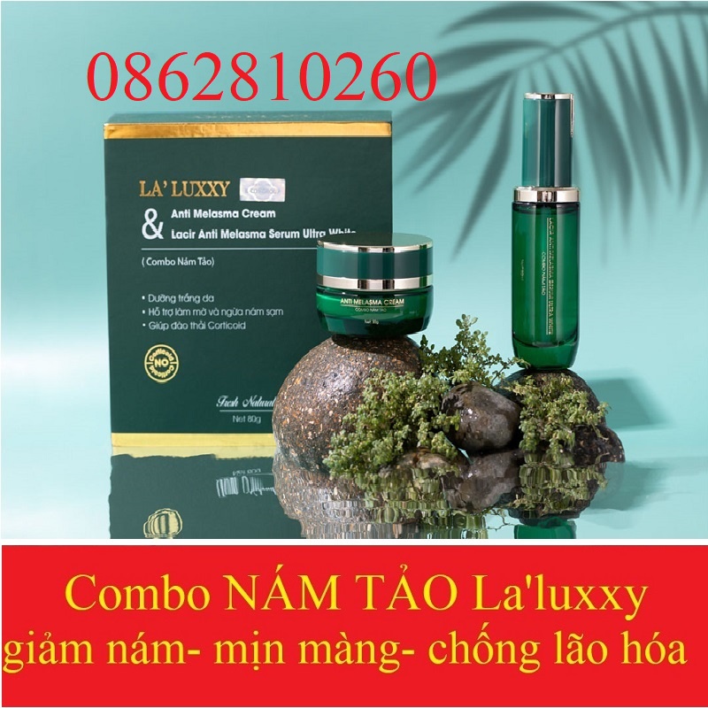 Bộ combo kem serum nám tảo dr lacir dưỡng da mờ thâm la'luxxy anti melasma cream + serum untra white chính hãng drlacir