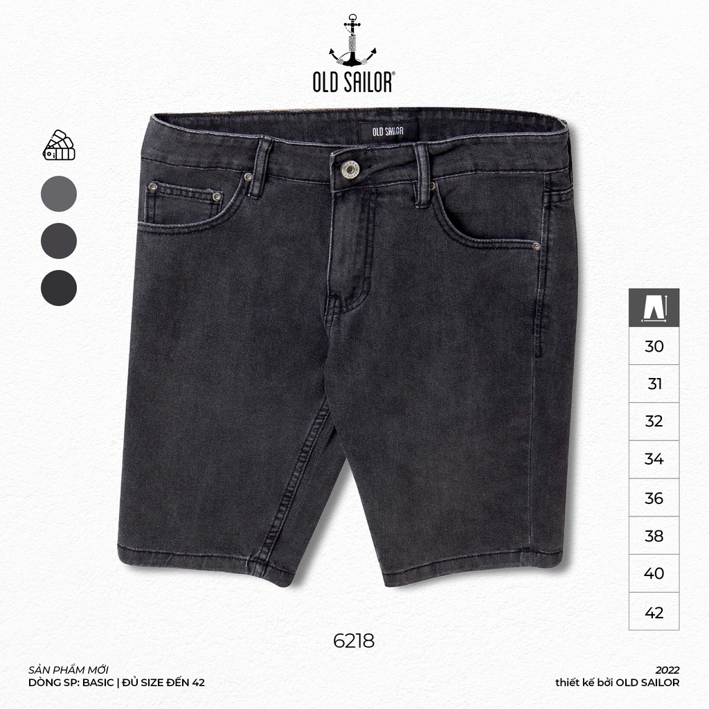 Quần Short Nam OLD SAILOR Quần Đùi Chất Denim Dày Dặn Thoáng Mát Big Size