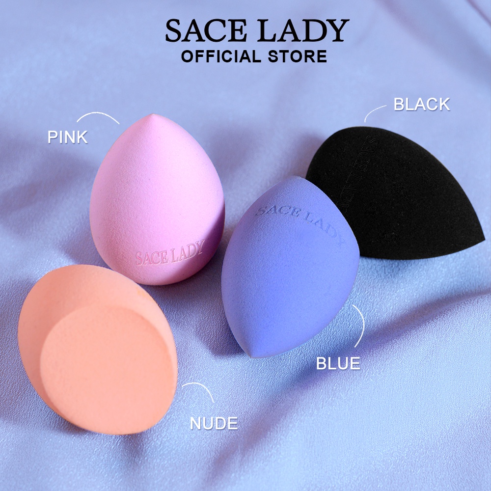 Mút trang điểm SACE LADY PU21 tán kem phấn nền hỗ trợ làm đẹp tiện lợi 10g