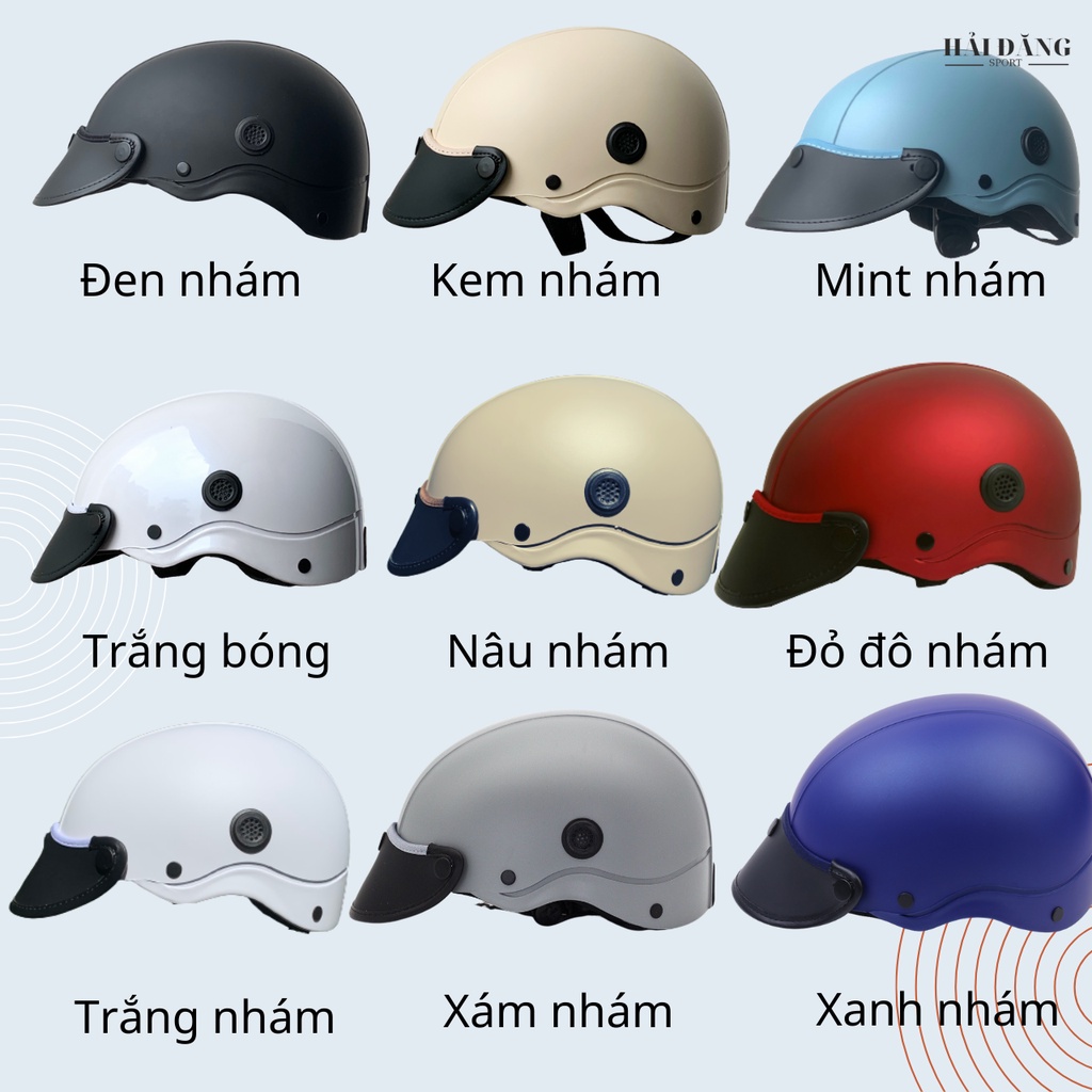 Mũ bảo hiểm 1/2 đầu Sơn Napoli N088 màu nâu nhám - Nón Chất bảo hành 12 tháng