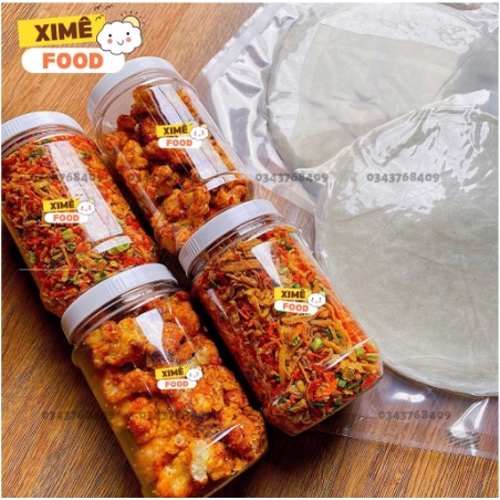 Combo bánh tráng phơi sương tóp mỡ rim mắm tỏi vị ngon đậm đà