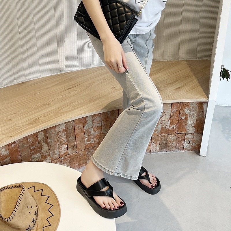 Dép xỏ ngón đế cao quai ngang hàng QC