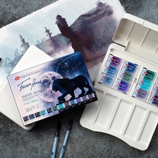[N. Palitra] Màu nước White Nights Plastic Travel Box new version 12 pan 2021