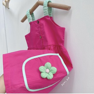 Váy 2 dây - Hồng sen ZUNkids