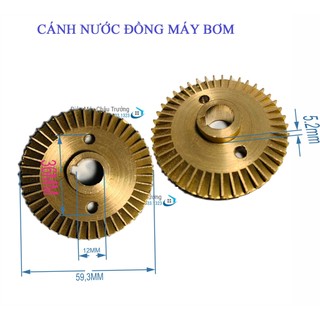 Cánh nước đồng máy bơm chân không - Cánh máy bơm chân không 150W ( LỖ TRÒN CÁ- Hàng gia công )