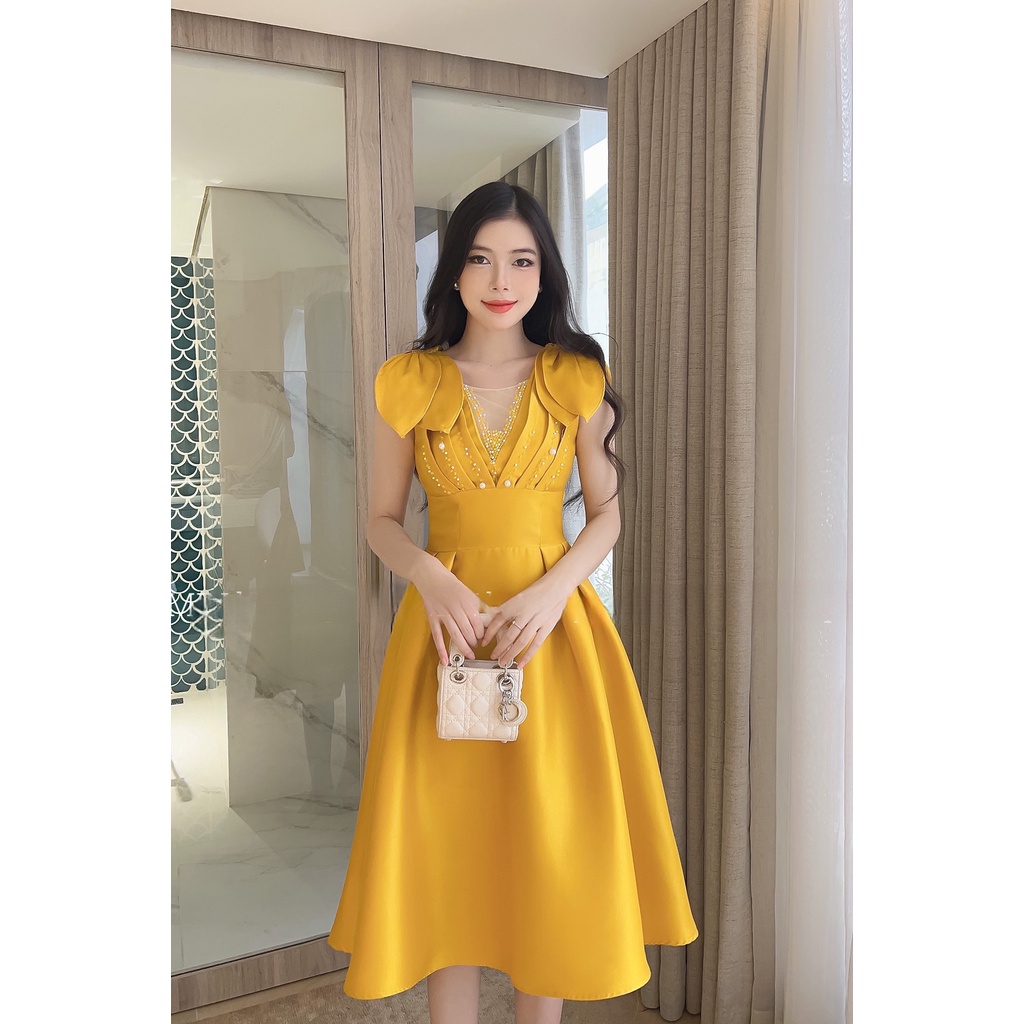 Váy dự tiệc tiệc tiểu thư đính đá siêu sang chảnh M9 | BigBuy360 - bigbuy360.vn