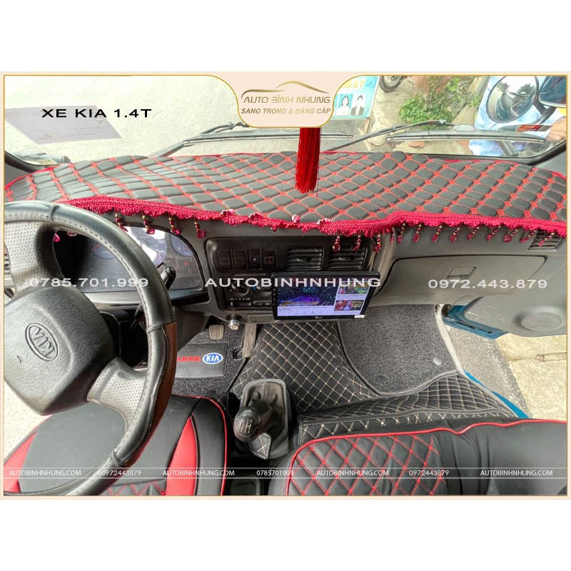 Thảm lót sàn 6D xe tải Kia 1.4 tấn -> Kia 2.5 tấn, Kia k3000 ,K125,K140,K165,K2700...( giá 1 bộ bao gồm 2 tấm lót chân)