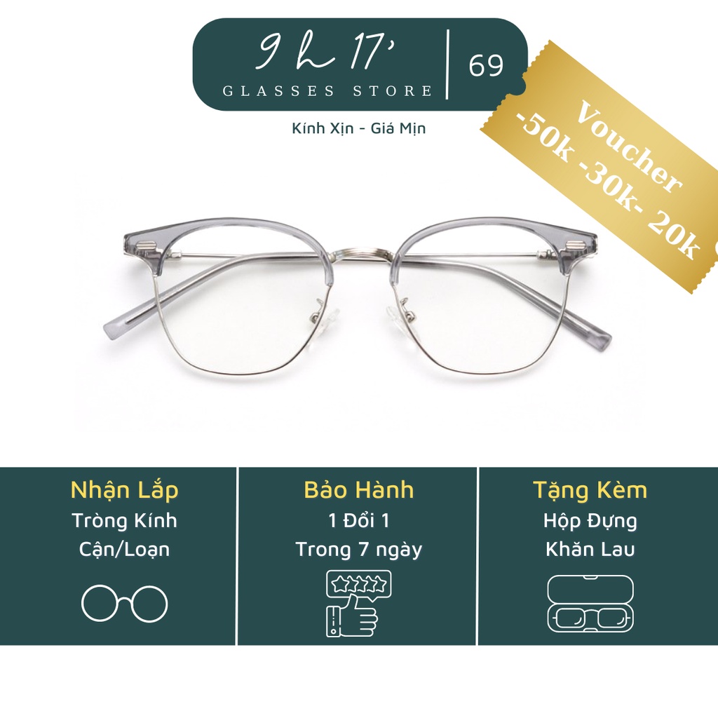 Gọng kính nam nữ hàn quốc gm gentle monster alio, chất liệu kim loại cao cấp cho mặt vừa và nhỏ Mã 69.9h17