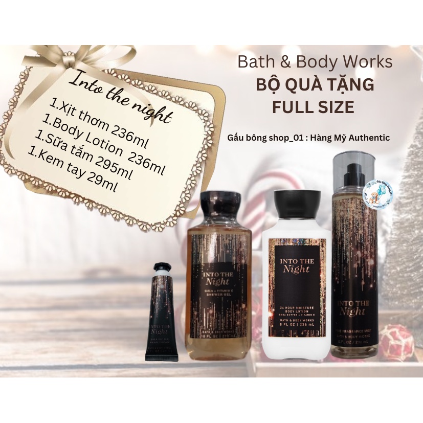 Set Bộ Quà Tặng Bath And Body Works Hương Into The Night Full Size