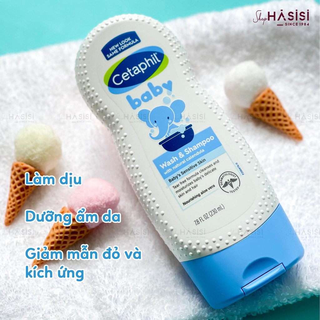 SỮA TẮM GỘI CETAPHIL - Face & Body Wash & Shampoo 230ml