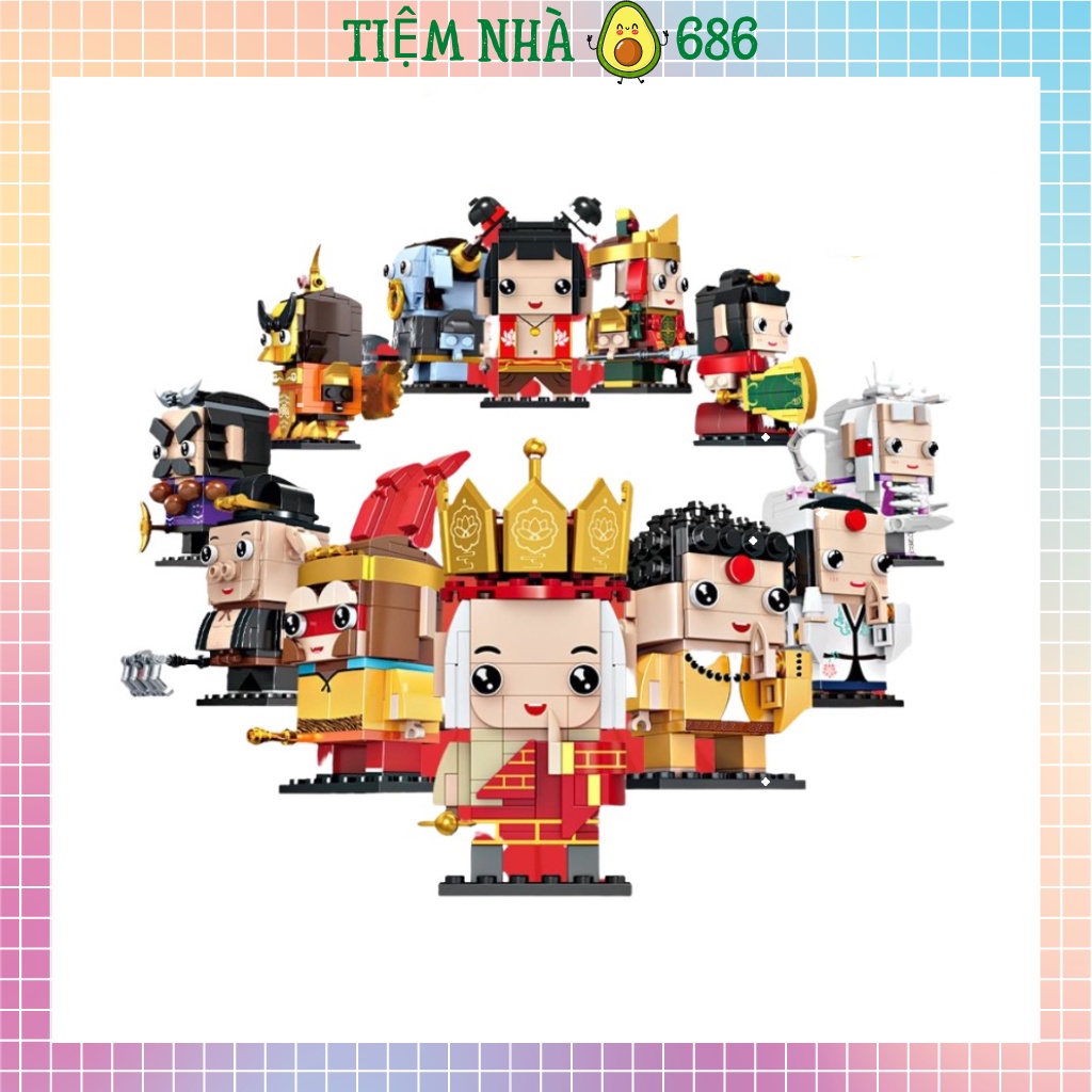 Mô hình lắp ráp mini 3D 12 nhân vật Tây du ký - Tiệm Nhà Bơ 686