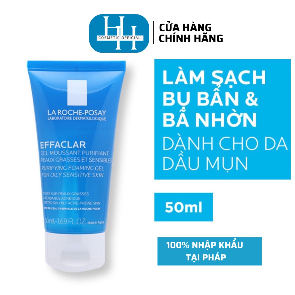 Sữa rửa mặt La Roche Posay Gel Effaclar dành cho da dầu mụn 50ml - 400ml