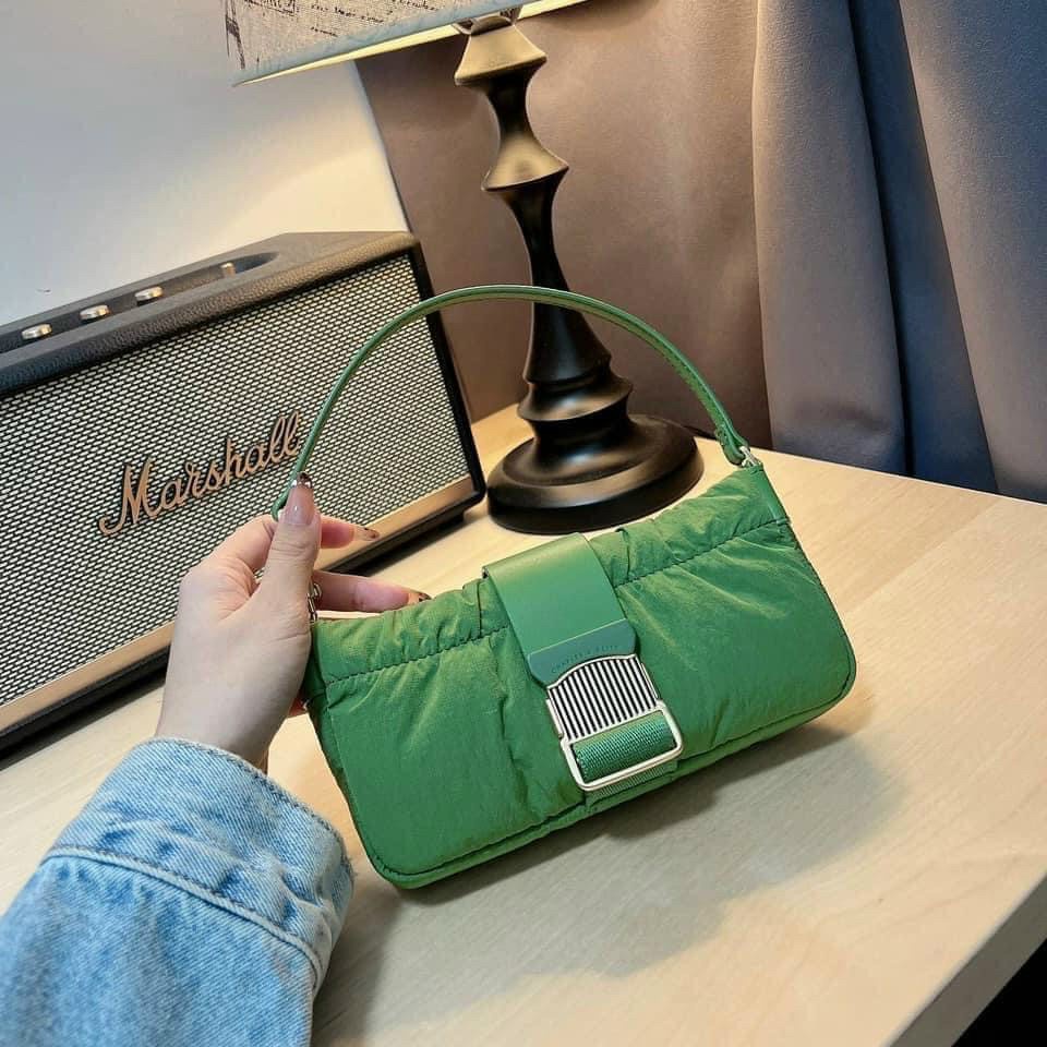 túi xách tay + túi đeo chéo nữ size 19cm x 3cm x 10cm ck6-70781728 full box màu xanh