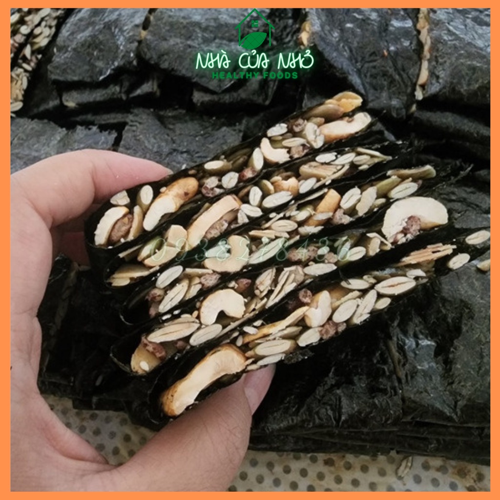 Snack Rong Biển Kẹp Hạt Dinh Dưỡng Cao Cấp-200Gr -Ăn Kiêng Giảm Cân- Ăn Vặt Healthy-NhaCuaNho