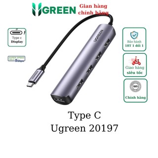 Bộ chuyển type c to hdmi + 4 cổng usb 3.0 ugreen 20197 cm418