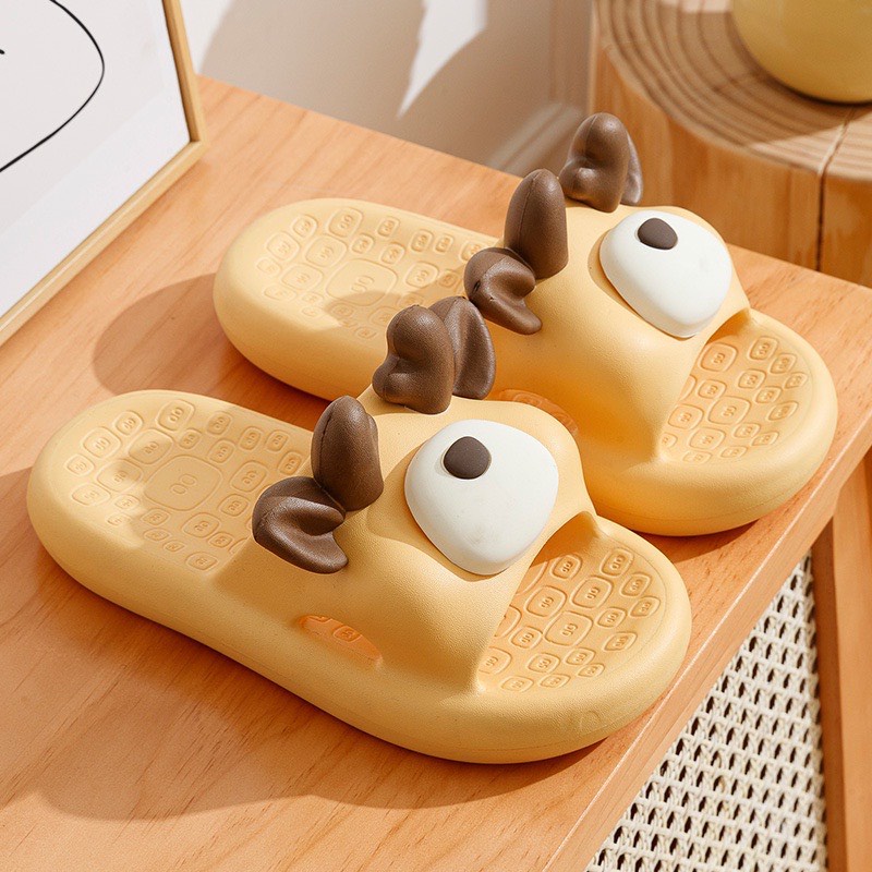 Dép Sandal Đế Dày Chống Trượt Họa Tiết Bò Sữa Hot Trend Thời Trang Dành Cho Nam Nữ