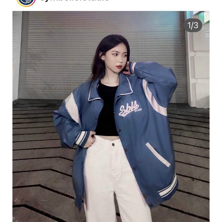 Áo khoác dù bomber  Symbolic có 3 màu đen, xanh lá, xanh dương phong cách cá tính dễ mix đồ