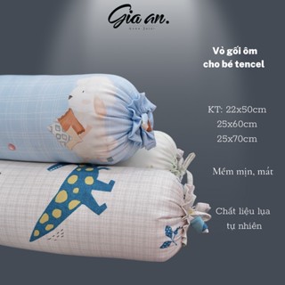 Vỏ gối ôm cho bé Gia An Bedding lụa Tencel 60s size 22x50cm và 25x60cm họa tiết cao cấp dịu dàng với làn da