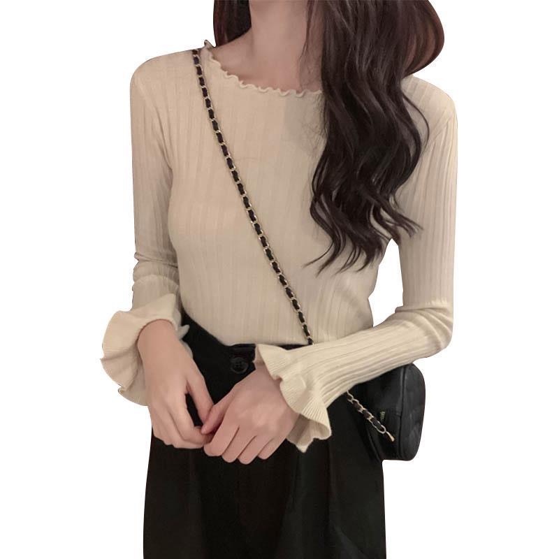 Áo len dệt kim len tay xòe dáng ôm body thời trang hàn quốc - 7shine