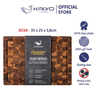 Thớt gỗ chặt Teak Kaiyo, thớt gỗ chặt Teak Chockmen DC04 hàng chính hãng chất lượng cao, chống cong vênh, nấm mốc.