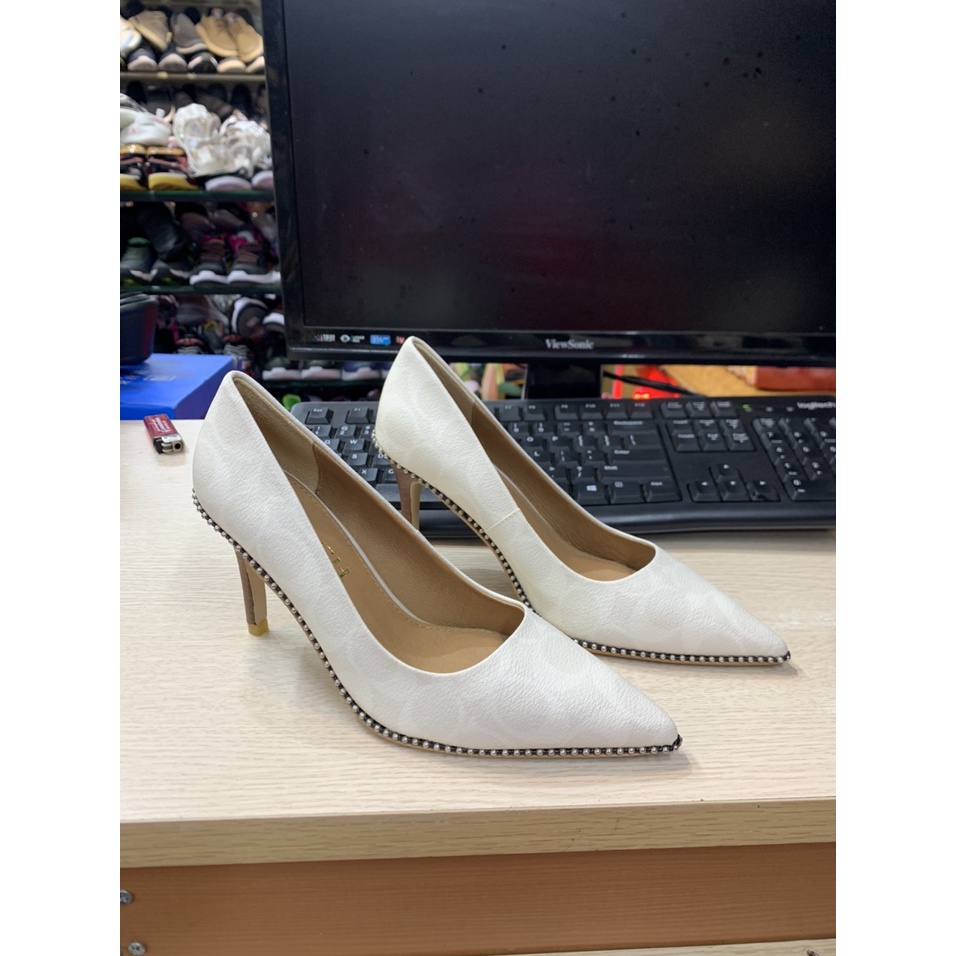 Giầy Coach Nữ Da Thật Gót Nhỏ Cao 8cm