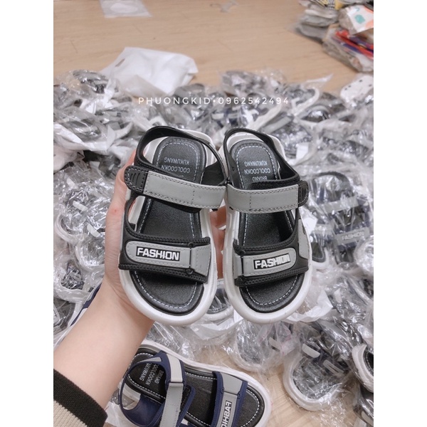 Dép sandal quai hậu hè cho bé trai và bé gái chất cao su mềm êm chân đi học đi chơi