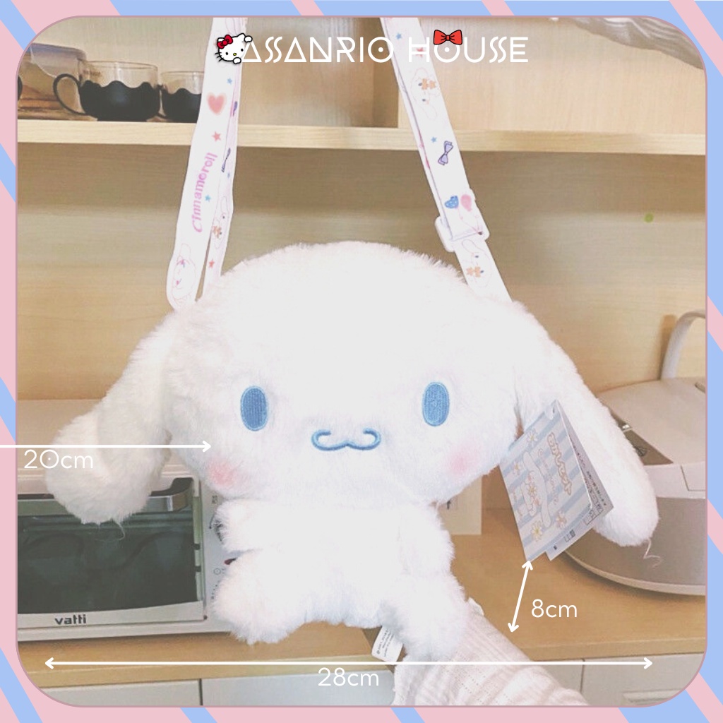🌸Sẵn+Video🌸 Túi Cinnamoroll Cute Có Dây Đeo Họa Tiết Phong Cách Lolita Dễ Thương - Túi gấu bông ASANRIO HOUSE