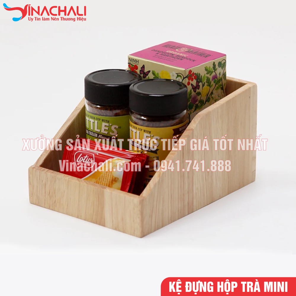 Kệ Đựng Hộp Cafe, Hôp Trà, Đường Mini - Gỗ Tự Nhiên Cao Cấp
